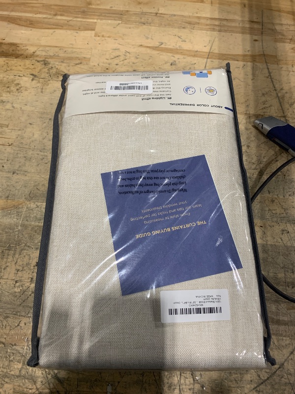 Photo 1 of 100% Blackout Shield Linen Blackout Curtains for Bedroom 84 Inches Long, Back Tab/Rod Pocket Living Room Drapes, Thermal Insulated Blackout Curtains 2 Panels Set, 50" W x 84" L, Cream