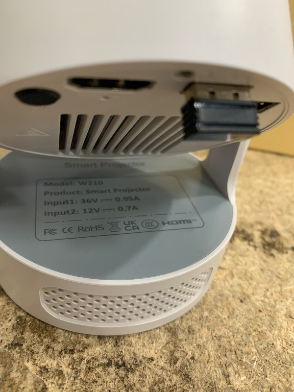 Photo 1 of [Built-in Apps & 2025 Upgraded] Mini Projector with WiFi 6 and Bluetooth 5.4 Support 4K 1080P Auto Keystone 180° Rotatable Projector Portable Compatibile with HDMI/TV Stick/Memory Stick/Laptop, White