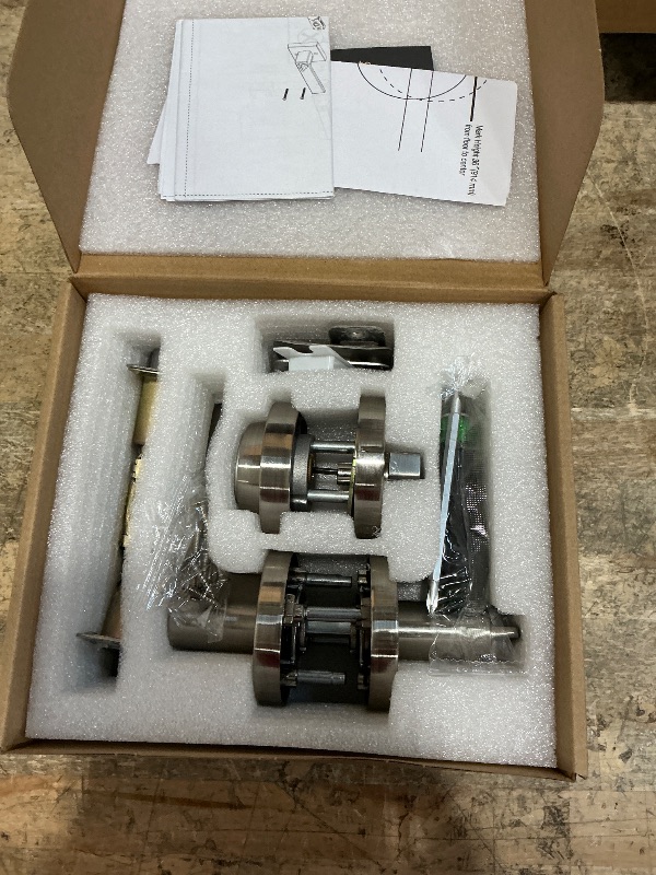 Photo 1 of ***PARTIAL SET/ ONLY 1*** Exterior Door Lock Set Deadbolt ,Dead Bolt Locks For Exterior Doors, Round Door Knobs Exterior And Deadbolt, Door Locks For Front Door With Single Cylinder, Satin Nickel ( All Keyed Alike) 2Pack