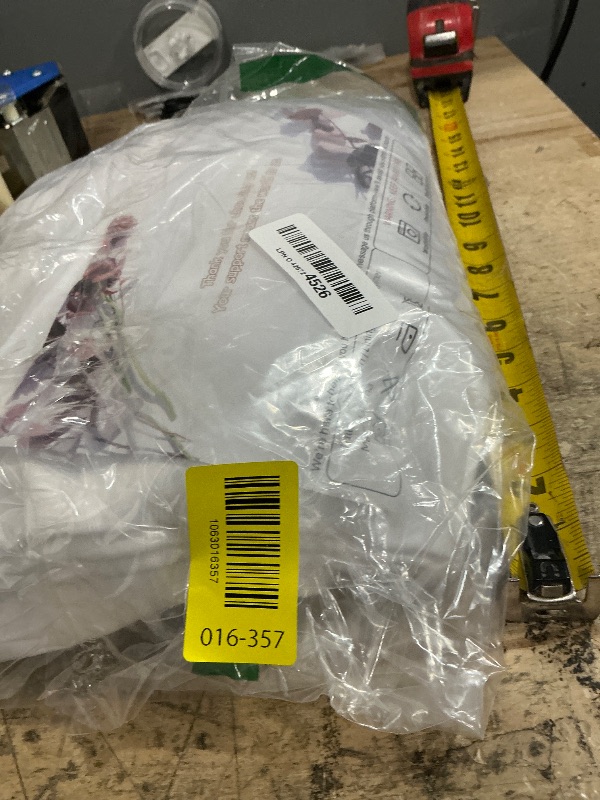 Photo 1 of 10x10ft Wrinkle Free White Backdrop Curtain for Parties Soft Fabric Drapes Wedding White Curtain Backdrop for Birthday Party Decorations Background for Photography 5x10ft, 2 Panels