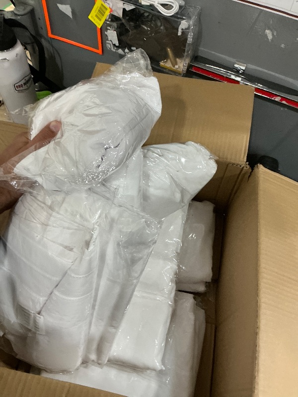 Photo 1 of 10 Panels White Ceiling Drapes for Wedding Ceiling Drapes 5ftx20ft Wedding Arch Draping Fabric Sheer Curtains Voile Chiffon Drapery Draping Wedding Ceiling Decorations for Party Ceremony Stage Swag