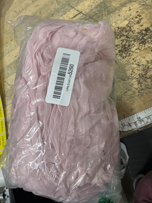 Photo 1 of 2 Pack Pink Cheesecloth Table Runner, 10Ft Boho Gauze Cheese Cloth Table Runners for Wedding, Party, Dinner, Baby Shower, 120 Inches Long Table Runner for Valentine's Day, Easter, Mother's Day Decor