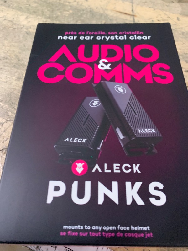 Photo 1 of ***UNTESTED*** ALECK Punks Wireless Bluetooth Bike Helmet Speakers - Premium Open Ear Audio, Hands-Free Calls, 2-Button Operation, Fits All Open Face Helmets - Ideal for Bicycling, Climbing, Equestrian, Dirt Biking