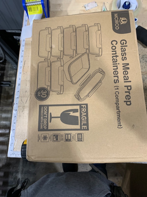 Photo 1 of [8-Pack,30 oz]Glass Meal Prep Containers,Glass Food Storage Containers,Airtight lunch Containers with Lids, Microwave, Oven, Freezer and Dishwasher