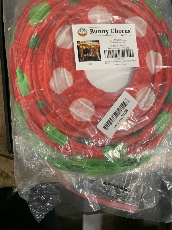 View 2 of ** MISSING 1 ** Bunny Chorus Christmas Decorations Outdoor, 8pcs Cute Grinchmas-color Fabric Lantern String LED Light Xmas Decor, Hanging Colorful Ornaments for Yard Porch Tree Patio Garden Home School Outside Indoor