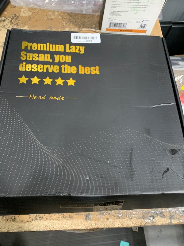 Photo 1 of 13" Lazy Susan Turntable Organizer for Table Top, Round Wooden Lazy Susan for Cabinet Kitchen Decor Centerpieces Coffee Table, Storage Condiments Spices, Bathroom Vanity Tray for Soap, White