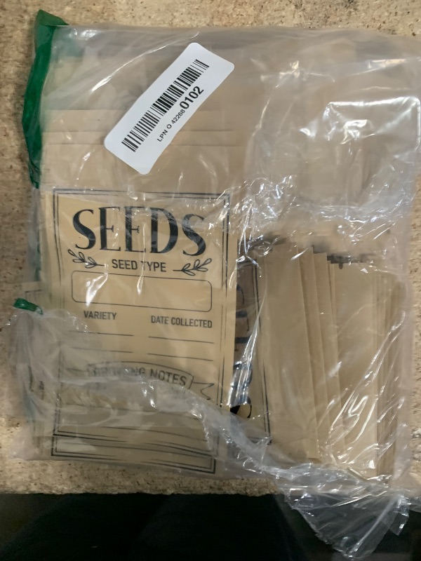 Photo 1 of 120 Pcs Seed Envelopes Packets Organizer 3.54 X 5.5 Inch Seed Storage Envelopes Resealable with Clear Window Seed Saver Bags for Flower Vegetable Seed Saving
