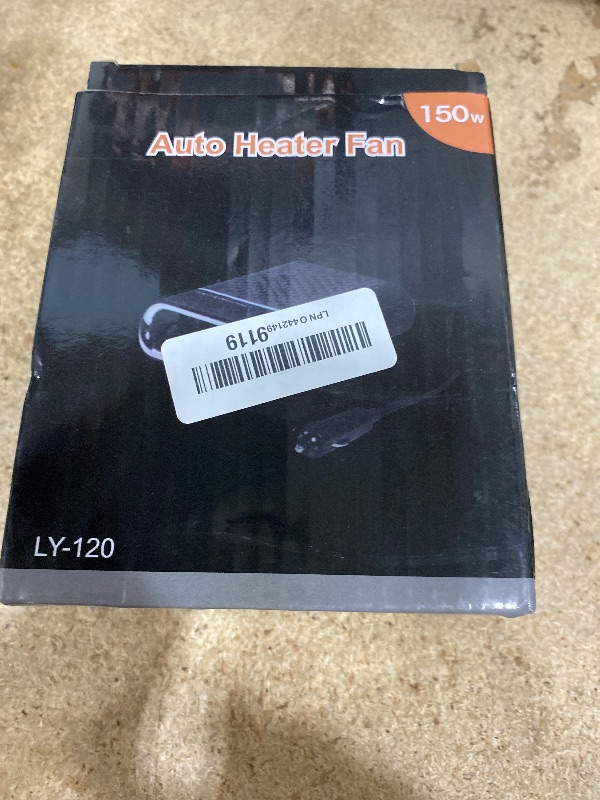 Photo 1 of 150W Auto car heater, 12V Portable Heater and Cooling Fan, Dual Mode Defogger Defroster with 360° Adjustable Vent, Easy Plug in Use