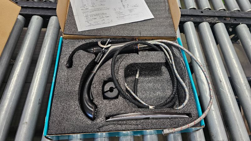 Photo 1 of ***PARTS ONLY***IKEBANA Kitchen Faucet with Spray Bronze, Single Handle Pull Out Kitchen Sink Faucet with Spray,1 or 3 Hole Small RV Kitchen Faucets with Deck Plate and Supply Hoses, IK-G17816H-D-1