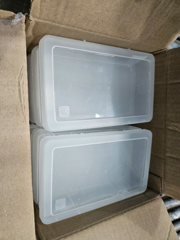 Photo 1 of 10 Pcs Clear Pencil Boxes, Stackable Plastic Pencil Cases, Large Capacity Pencil Storage Organizers with Snap-tight Lids