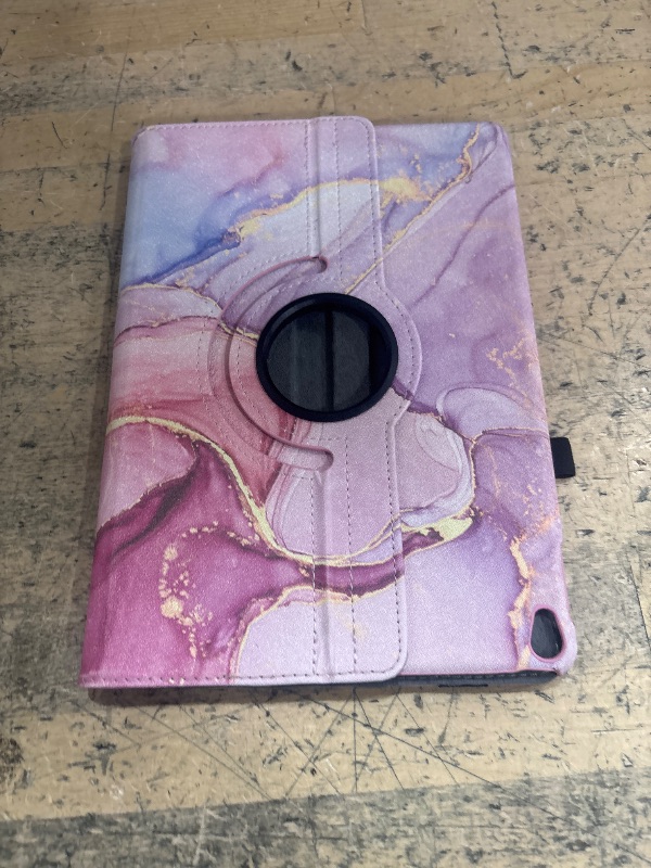 Photo 1 of ***MINOR DAMAGE 1 CORNER HAS MINOR CHIP ITS BROKEN**** Newraturner 360 Rotating Stand Smart Case for iPad Air (3rd Gen) 10.5" & iPad Pro 10.5" - Auto Wake/Sleep Feature (Pink Marble)
