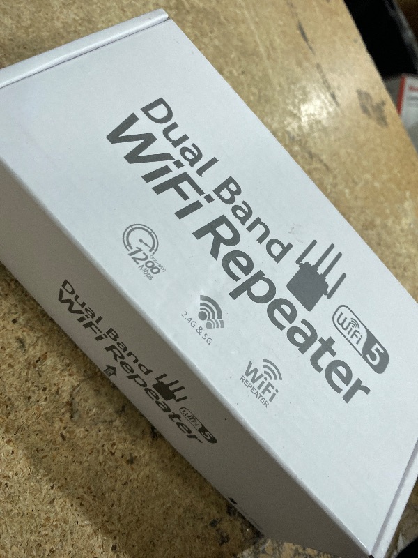 Photo 1 of 12880 Sq.Ft WiFi Extender Signal Booster, 1200Mbps WiFi Repeater, 105-Device Support, Simple Install, WiFi Extender with Wide Compatibility