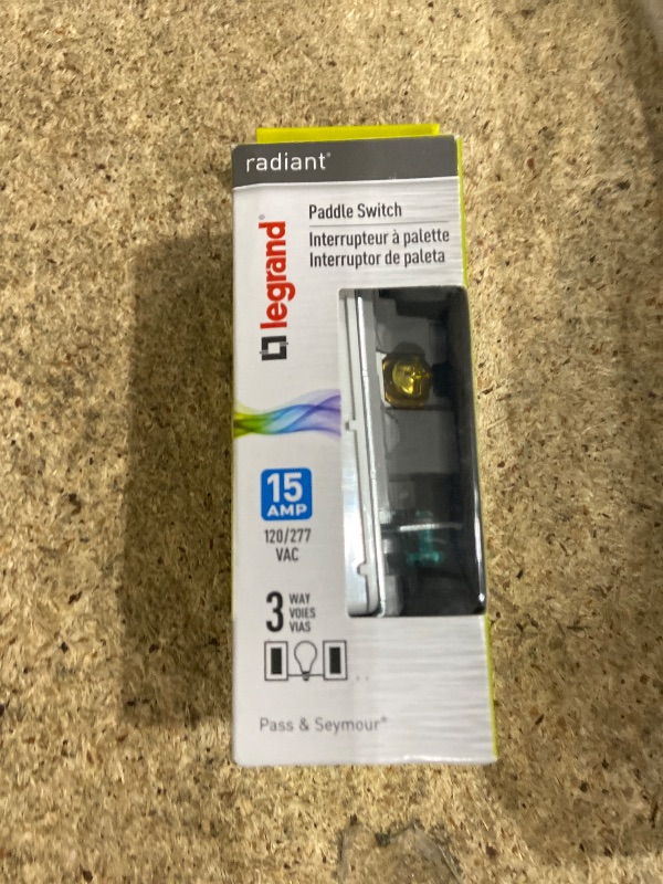 Photo 1 of Legrand radiant TM873WCC10 15 Amp Rocker Wall Switch, 3-Way Decorator Light Switches, White (1 Count)