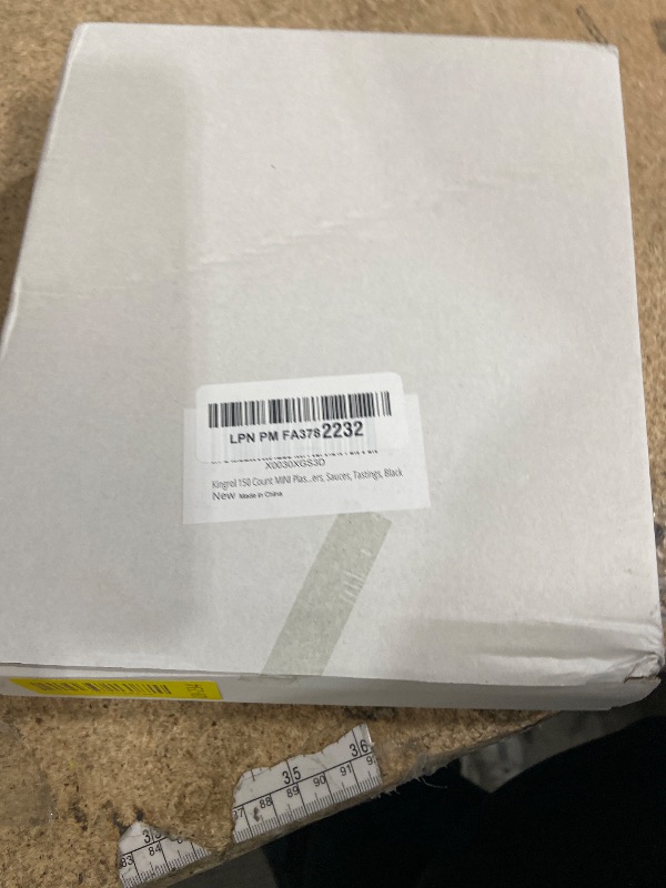 Photo 1 of **SMALLER IN PERSON*** Kingrol 150 Count MINI Plastic Dessert Plates, Disposable Square Plates for Desserts, Appetizers, Sauces, Tastings, Black