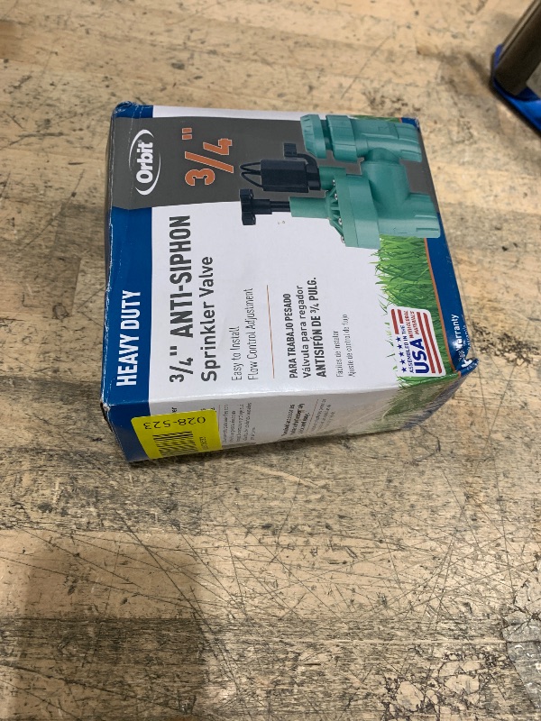 Photo 1 of 1-Pack Orbit 57623 3/4" FPT 100 Series Anti-Siphon Automatic Sprinkler Valve with Flow Control