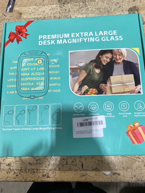 Photo 1 of 10X 30X Extra Large Magnifying Glass with Light and Stand,7-inch Lighted Magnifier,5 Color Modes Stepless Dimmable,Rectangle Hands-Free Magnifying Glass Desk Lamp for Reading Craft Hobby Close Work