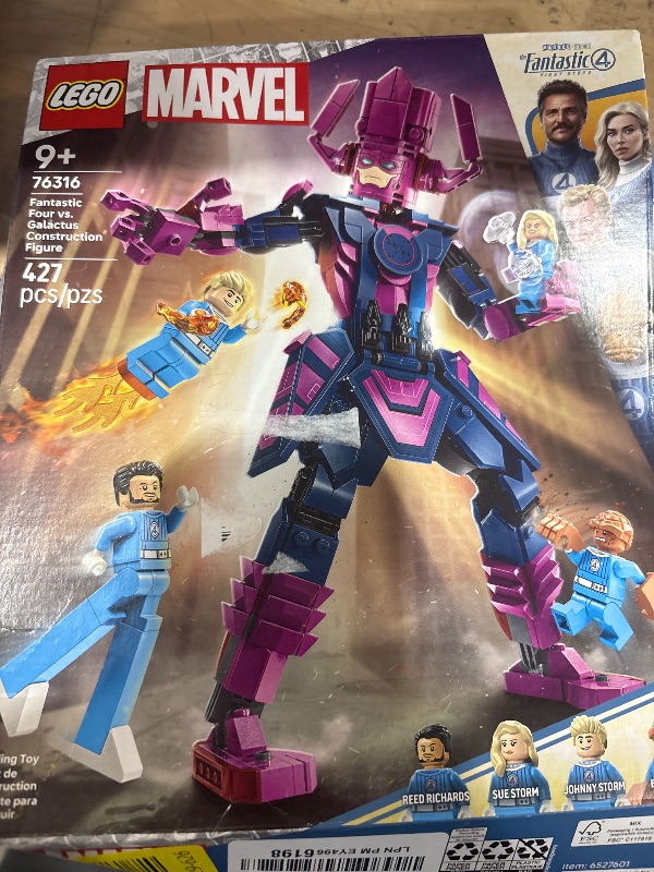 Photo 1 of ***MISSING PIECES*** LEGO Marvel Fantastic Four vs. Galactus Construction Figure - Super Hero Building Toy - 4 Minifigures, Including The Thing, Invisible Woman and Human Torch - Gift for Kids, Boys and Girls, 9+ 76316