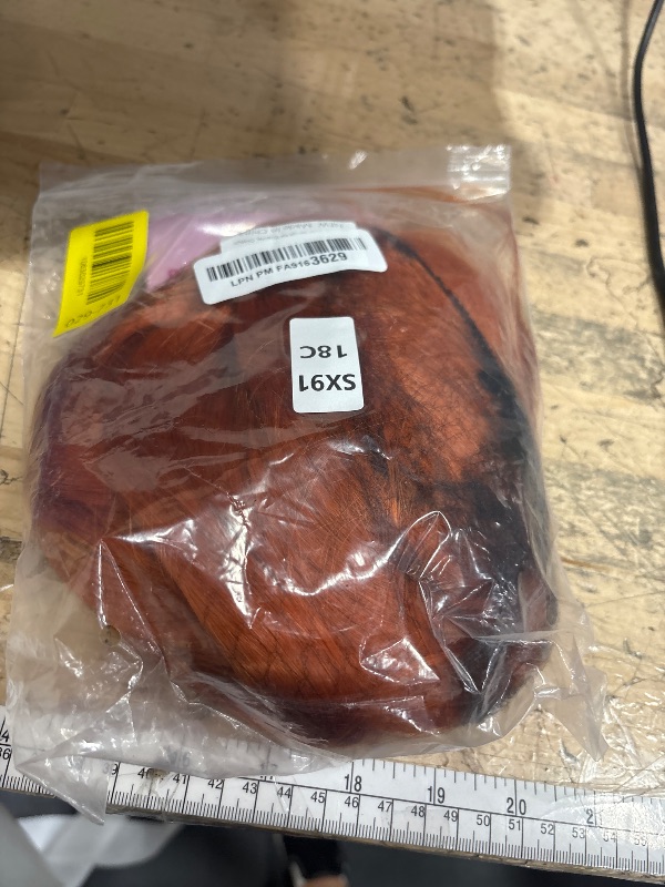 Photo 1 of 12 Inch Ginger Bob Wig With Bangs, Colorful Synthetic Hair for Daily Cosplay Halloween, Straight Short Orange Bob Wigs for Women