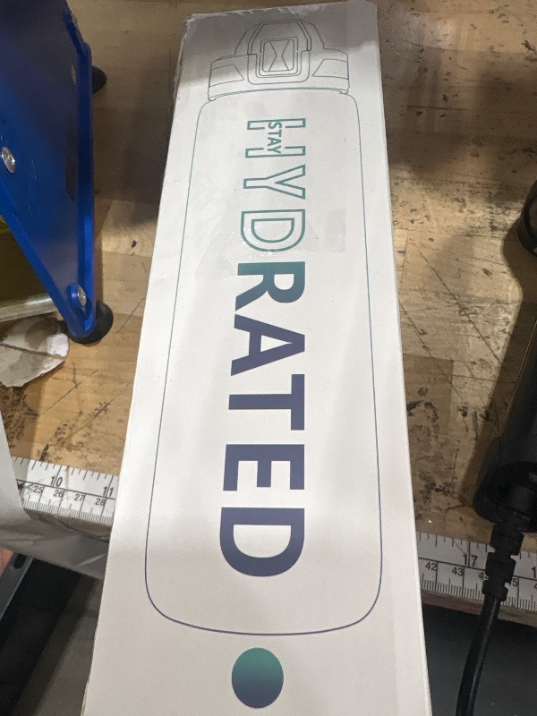 Photo 1 of ***STRAW IS VERY DIRTY AND WILL NEED CLEANING*** QLUR Water Bottle with Straw, 32oz Motivational Water Bottles with Time Marker to Drink, Tritan BPA Free, 1L Sports Water Bottle with Carry Strap LeakProof for Women Gym Fitness Outdoor (1 Pack)