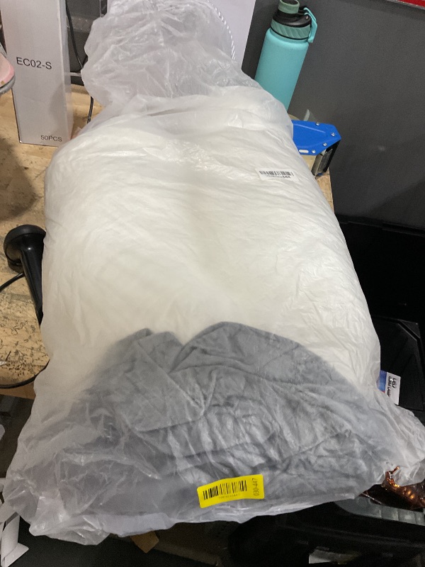 Photo 1 of 1 MIDDLE ONE Body Pillow, Memory Foam Round Body Pillows for Adults, Firm Long Bolster Pillow for Bed, Cylinder Tube Roll Pillow with Velvet Cover, 47x7.87 Inches, Grey