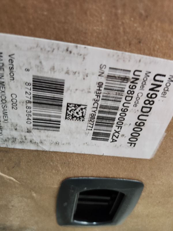 Photo 1 of *************SCREEN CRACKED, NON-FUNCTIONAL, FINAL SALE************
Samsung 98-Inch Class 4K Crystal UHD DU9000 Series HDR Smart TV, Object Tracking Sound Lite, Motion Xcelerator 120Hz, Supersize Picture Enhancer, Mega Contrast, Alexa Built-In (UN98DU9000