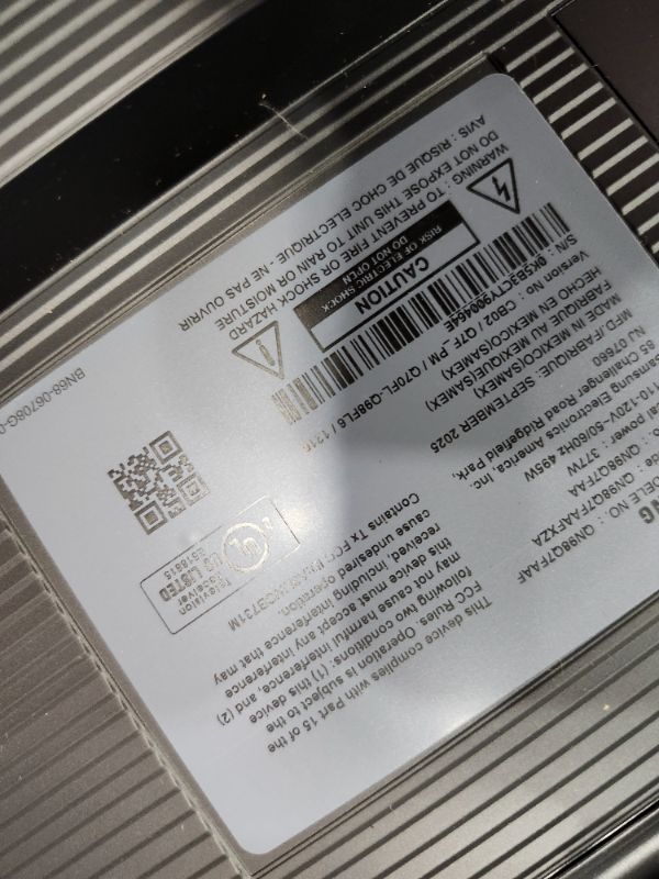 Photo 1 of ***************SCREEN DESTROYED, NON-FUNCTIONAL, FINAL SALE**************
Samsung 98-Inch Class QLED Q7F Series Samsung Vision AI Smart TV (2025 Model, 98Q7F) Quantum HDR, Object Tracking Sound Lite, Q4 AI Gen1 Processor, 4K upscaling, Gaming Hub w/Alexa 