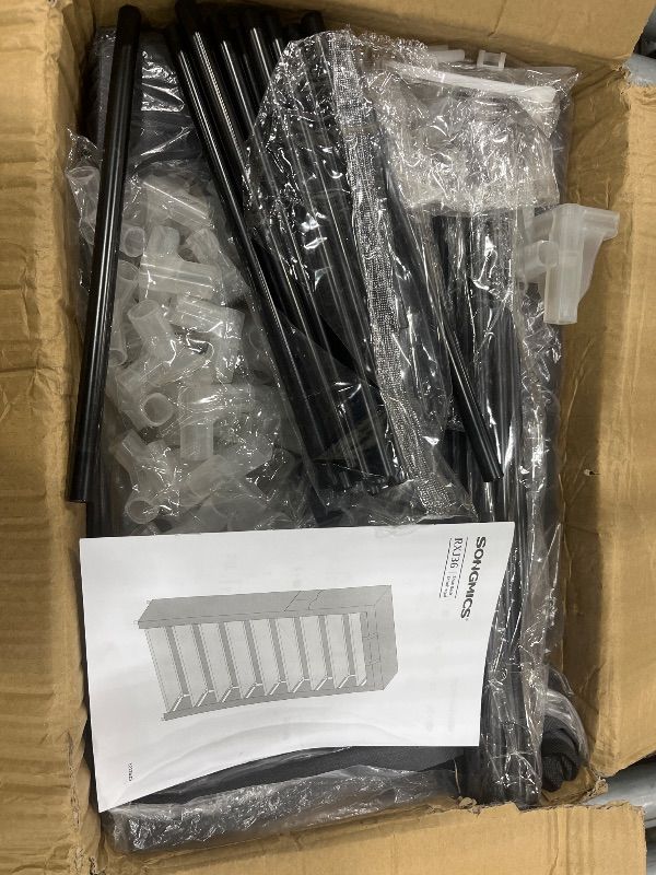 Photo 1 of ***STOCK PHOTO FOR REFERENCE ONLY***SONGMICS 10-Tier Shoe Rack, Shoe Storage Cabinet with Dustproof Cover, Free-Standing Shoe Storage Organizer for Closet, Entryway, Hold 40-50 Pairs of Shoes, for Sneakers, High Heels, Gray URXJ36G