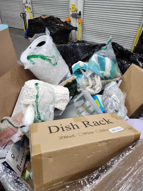 Photo 1 of 
Box Size: 6-Foot Apparel Pallet (Truck/Trailer Pickup Only) | Our largest variety offering, this 6-foot pallet includes approximately 300-400 apparel items, just like those we auction individually. All items are uninspected and sourced from return center