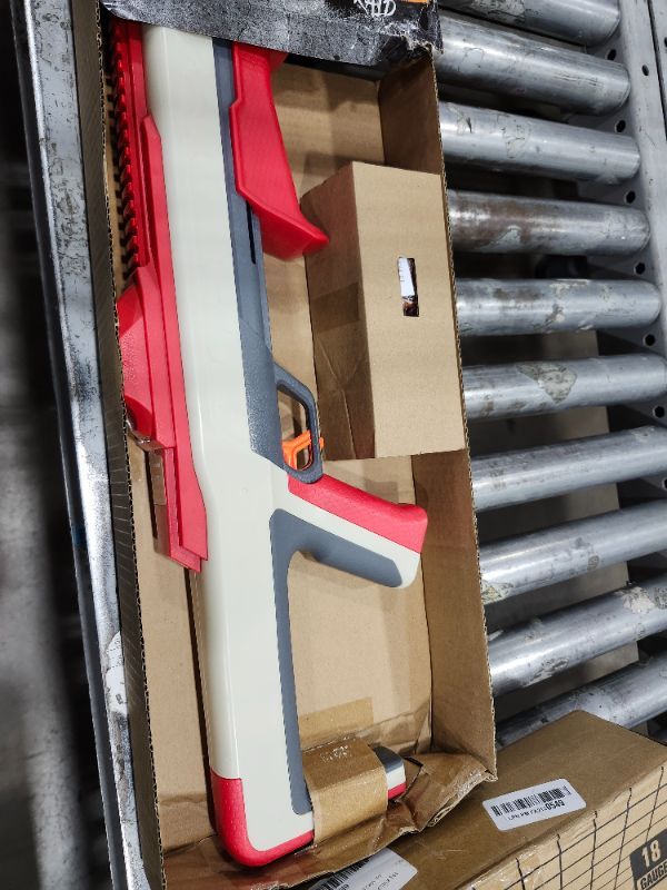 Photo 1 of ************missing the hopper********
NERF Pro Gelfire Raid Blaster, Fire 5 Rounds at Once, 10,000 Gel Rounds, 800 Round Hopper, Eyewear, Toys for Teens Ages 14 & Up