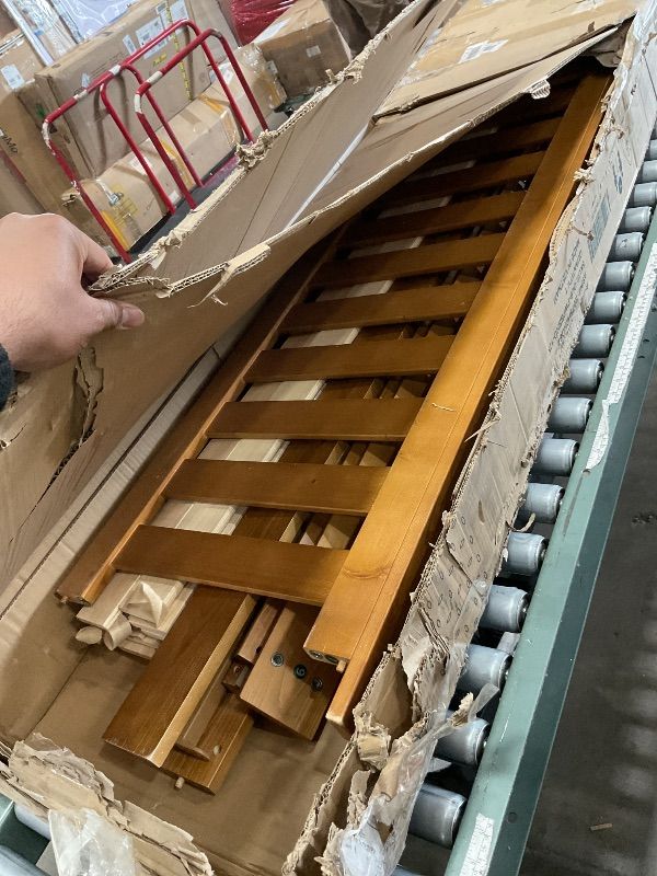 Photo 3 of ****************MISSING HARDWARE*************
Zinus Alexis Deluxe Wood Platform Bed Frame with Headboard, Wood Slat Support, No Box Spring Needed, Easy Assembly, Rustic Pine, King