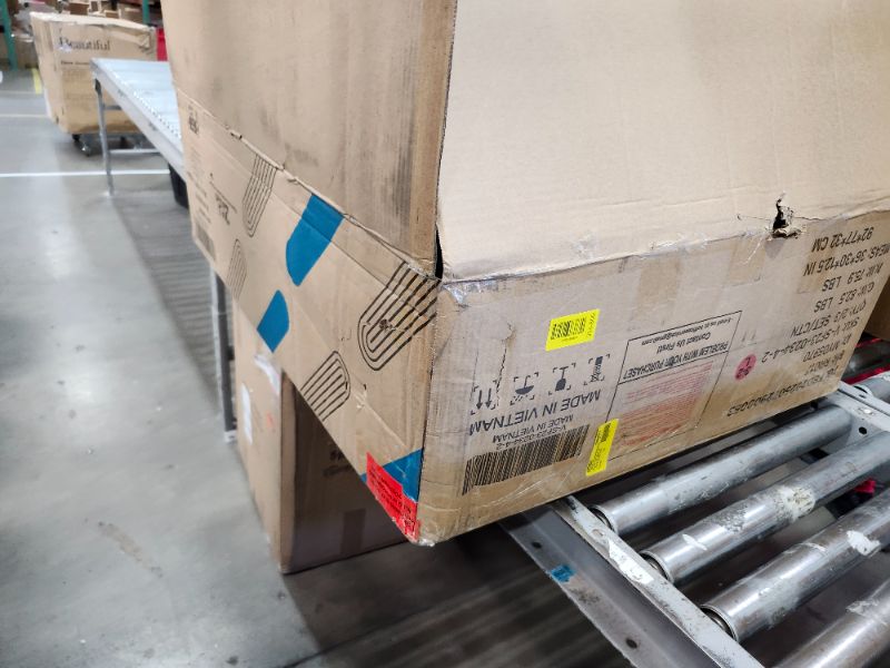 View 5 of **************INCOMPLETE ITEM, THIS IS ONLY BOX #2 OUT OF 3 TOTAL***********
118 in. Chenille Flared Arm L-Shaped Deluxe Pillow-Styled Modular Sectional Sofa in Paris Gray with Ottoman