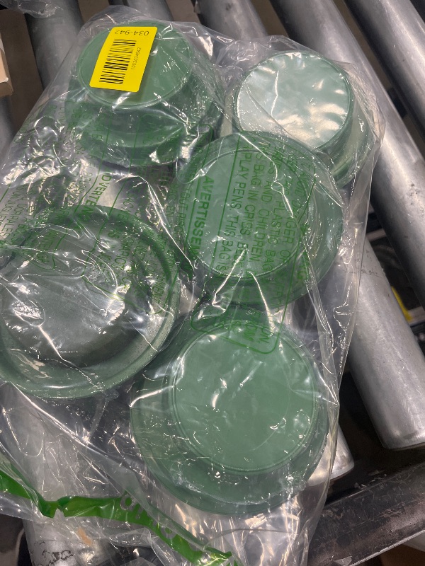 Photo 1 of **Only 5** 6 Pack 4.7 Inch Floral Foam with Bowl,Round Wet Flower Blocks Arrangement Kit for Fresh Artificial Flowers,Forist Supplies,Wedding Birthday Centerpieces Party Decoration Green