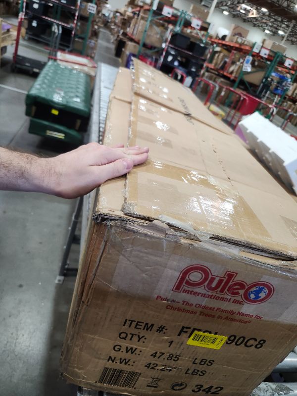 Photo 1 of ***Lights nonfunctional ***
Puleo International 9ft Pre-Lit Slim Fraser Christmas Tree with 800 Clear Lights, 2093 Realistic Dense Branch Tips, Easy Setup Artificial Trees with Sturdy Metal Stand