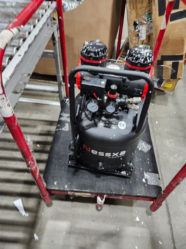 Photo 1 of ******************MISSING THE WHEELS**************
14 Gallon Ultra Quiet Air Compressor with 2 Quick Couplers 2HP 8.75 CFM, Max 115 PSI Pressure Oil-Free Air Compressor Tank, 70dB Quiet Compressor for Auto Repair, Tire Inflation 110V/60hz