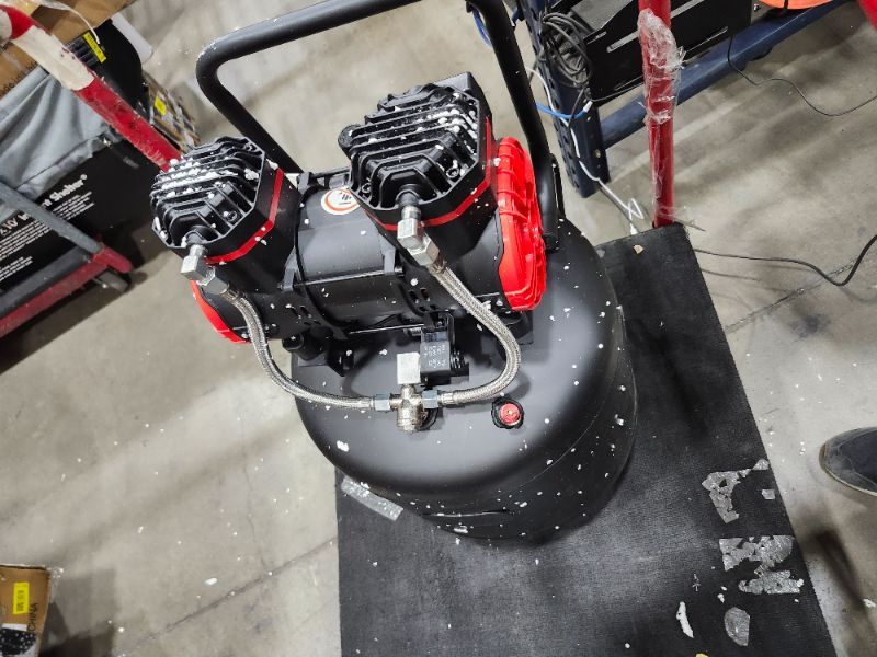 Photo 1 of ******************MISSING THE WHEELS**************
14 Gallon Ultra Quiet Air Compressor with 2 Quick Couplers 2HP 8.75 CFM, Max 115 PSI Pressure Oil-Free Air Compressor Tank, 70dB Quiet Compressor for Auto Repair, Tire Inflation 110V/60hz