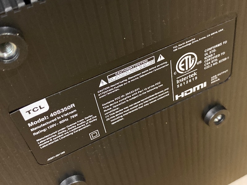 Photo 1 of *** BROKEN SCREEN , MAJOR DAMAGES ***TCL 40-Inch Class S3 1080p LED Smart TV with Roku TV (40S350R, 2023 Model), Compatible with Alexa, Google Assistant, and Apple HomeKit Compatibility, Streaming FHD Television,Black