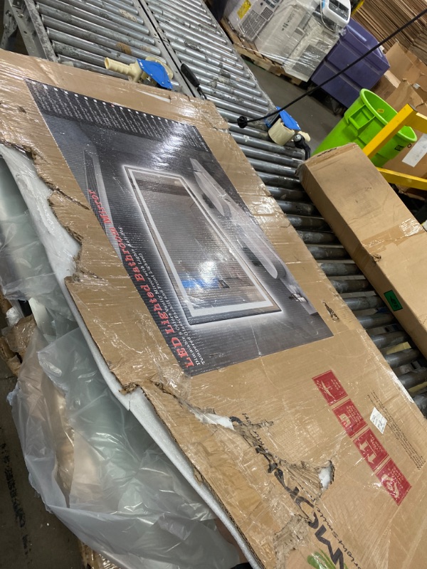 Photo 1 of Amorho 60" X36" LED Bathroom Mirror Framed, Front Light and Backlit, Stepless Dimmable, Anti-Fog, Shatter-Proof, Memory, 3 Colors, Double LED Vanity Mirror