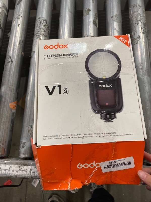 View 3 of ***PARTS ONLY***GODOX V1 V1-S Flash for Sony, 76Ws 2.4G TTL Speedlite for Sony HSS 1/8000s, 480 Full Power Shots, Rechargeable Li-ion Battery, 1.5s Recycle Time, 10 Levels LED Modeling Lamp
