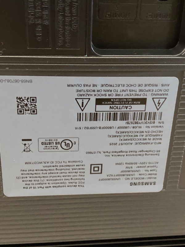 Photo 1 of ** MAJOR DAMAGE TO SCREEN ***Samsung 55-Inch Class Crystal UHD U8000F 4K Smart TV (2025 Model) Endless Free Content, Crystal Processor 4K, MetalStream Design, Knox Security, Compatible with Alexa