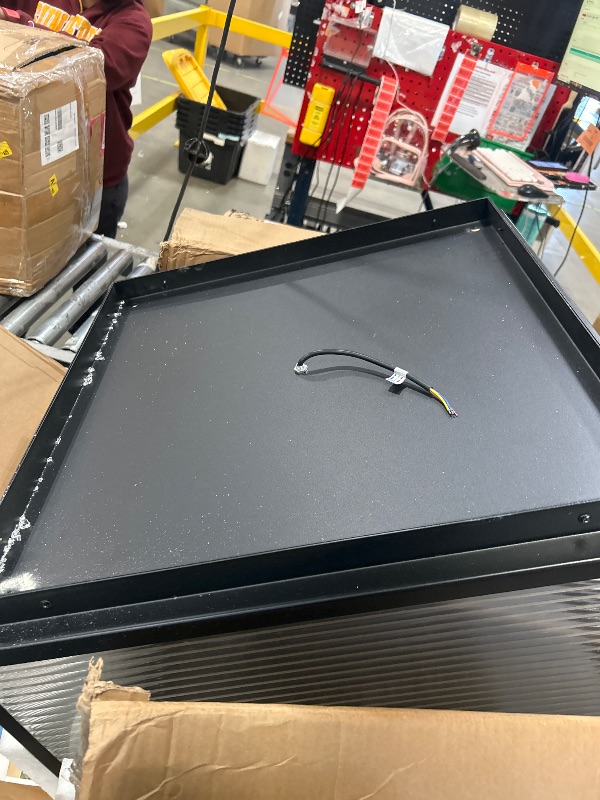 Photo 1 of *** MAJOR DAMAGE BROKEN GLASS ONE SIDE IS BROKEN ***JHOTEC Large Outdoor Post Light 24X24 Inches, Column Light,Wired Lantern Column Lamp 110-240V(12-36V Replace Bulb),Garden Light,IP54 Waterproof, Base E26,LED Post lamp