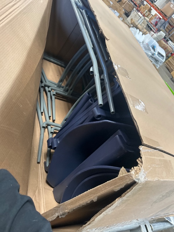 Photo 1 of *** NO HARDWARE ****blue chairs. Navy blue 3 pack 