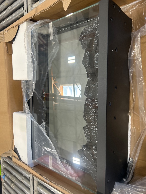 Photo 1 of **************INCOMPLETE ITEM, THIS IS ONLY THE FIREPLACE PART OF THIS SET**************
ROCKPOINT 3 Sided Glass 59" Fireplace TV Stand for TVs up to 65inch, Media Entertainment Center with Glass Door Storage Cabinet,24" Electric Fireplace with LED Light