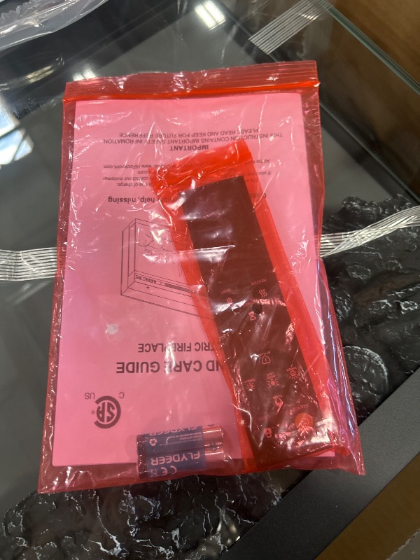 Photo 1 of **************INCOMPLETE ITEM, THIS IS ONLY THE FIREPLACE PART OF THIS SET**************
ROCKPOINT 3 Sided Glass 59" Fireplace TV Stand for TVs up to 65inch, Media Entertainment Center with Glass Door Storage Cabinet,24" Electric Fireplace with LED Light