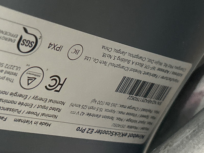 Photo 1 of * BROKEN SHOWN ***Segway Ninebot E2 Pro Electric Kick Scooter, 15.5 mph Max Speed, 24.9-Mile Range, Power by 350W Motor, Cruise Mode, UL-2272 Certified
