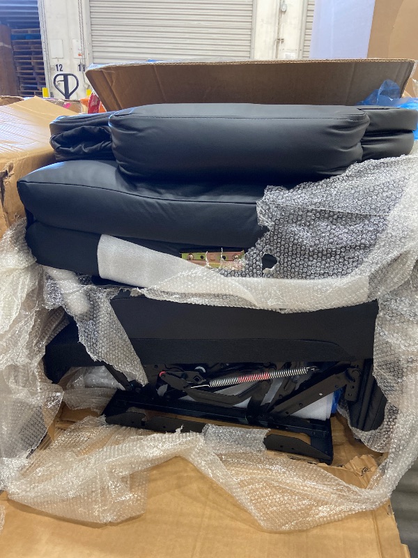 Photo 1 of **box-d-L only**
**INCOMPLETE SET**
LUCKLIFE Leather Recliner Sofa Set with Manual Recliners,Living Room Furniture Set with Reclining Couch,Loveseat and Armchair,Living Room Chair with Cup Holders,Black (3+2)