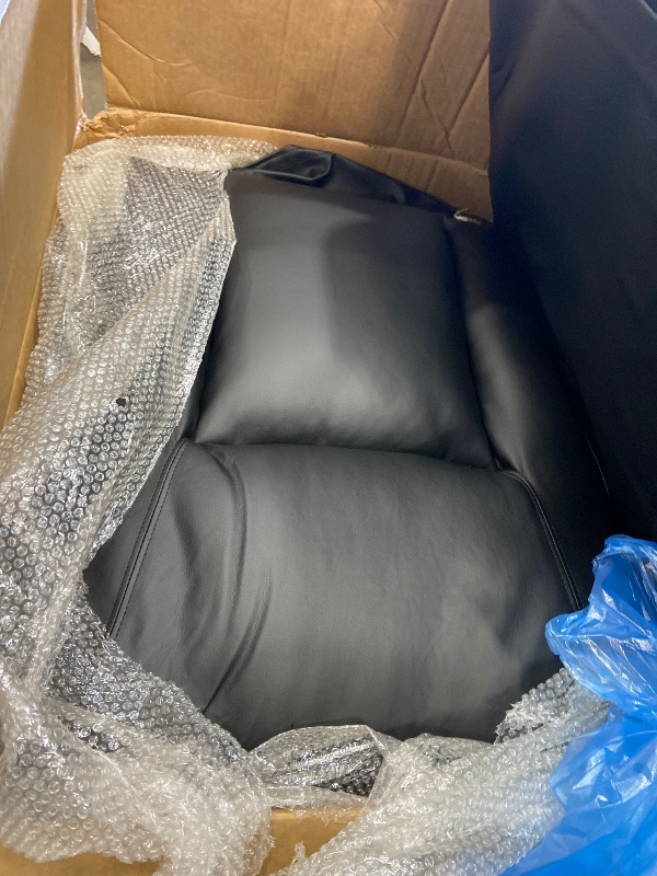 Photo 1 of **box-d-L only**
**INCOMPLETE SET**
LUCKLIFE Leather Recliner Sofa Set with Manual Recliners,Living Room Furniture Set with Reclining Couch,Loveseat and Armchair,Living Room Chair with Cup Holders,Black (3+2)