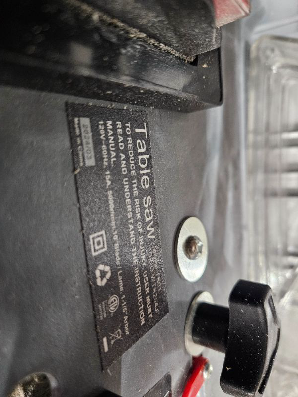 Photo 1 of 10 Inch Table Saw with Stand, 15 Amp 5000RPM Portable Table Saw, 90°Cross Cut & 0-45°Bevel Cut, Adjustable Depth, Multifunctional Saw for Woodworking, Metal, Plastic, Grey