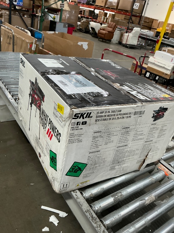 Photo 1 of 10 Inch Table Saw with Stand, 15 Amp 5000RPM Portable Table Saw, 90°Cross Cut & 0-45°Bevel Cut, Adjustable Depth, Multifunctional Saw for Woodworking, Metal, Plastic, Grey