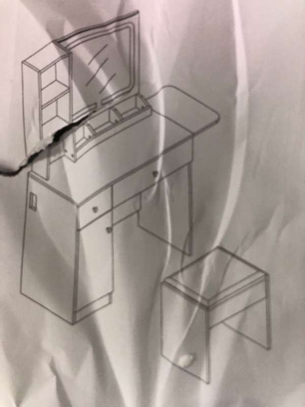 Photo 1 of ************MIRROR IS MISSING, MINOR DAMAGE***********
Table With Vanity