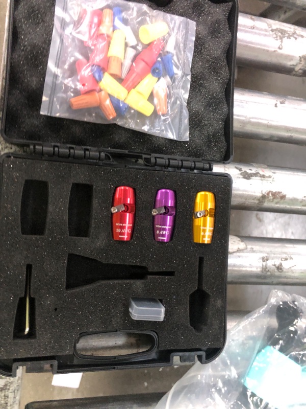 Photo 1 of *MISSING MOST PARTS*US Regulations Wire Stripping for Drill, Wire Stripping Tool & Wire Twisting Connector Set, Wire Twister Tool for Drill, 8 in 1 Quickly Drill Wire Stripping Professional Electrician Tools Set?8pcs?